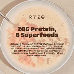 RYZE Mushroom Overnight Oats Pack (28 Servings)